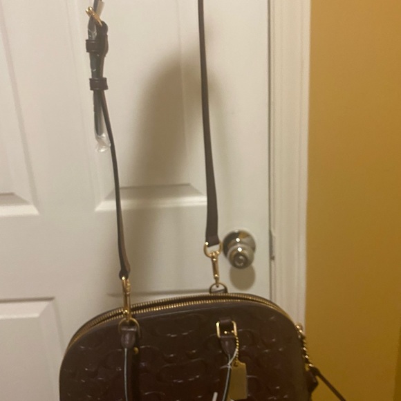 COACH F55450 MINI SIERRA SATCHEL IN SIGNATURE DEBOSSED PATENT LEATHER SOLD‼️ - Picture 9 of 15